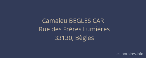 Camaieu BEGLES CAR