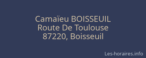 Camaïeu BOISSEUIL