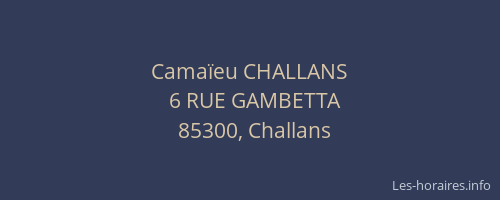 Camaïeu CHALLANS