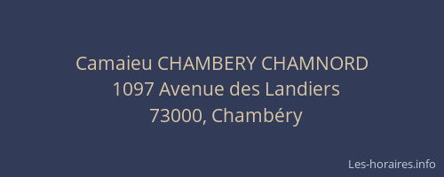 Camaieu CHAMBERY CHAMNORD