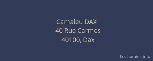 Camaieu DAX