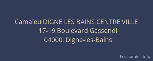 Camaïeu DIGNE LES BAINS CENTRE VILLE