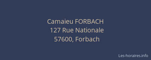 Camaieu FORBACH