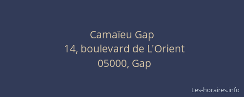 Camaïeu Gap