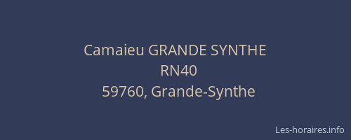 Camaieu GRANDE SYNTHE