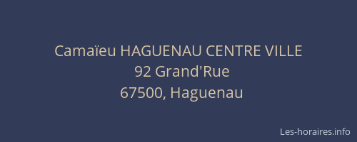 Camaïeu HAGUENAU CENTRE VILLE
