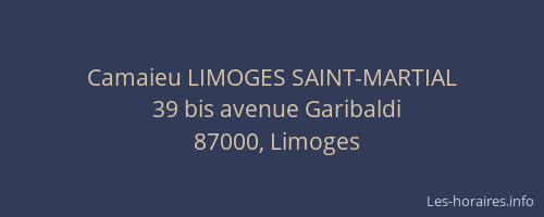 Camaieu LIMOGES SAINT-MARTIAL