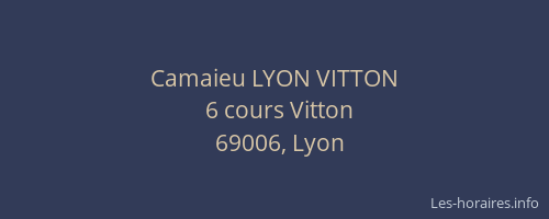 Camaieu LYON VITTON