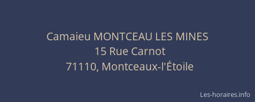 Camaieu MONTCEAU LES MINES