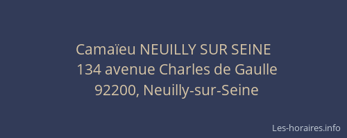 Camaïeu NEUILLY SUR SEINE