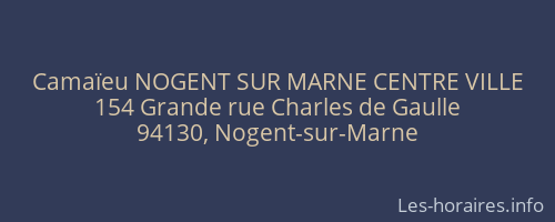 Camaïeu NOGENT SUR MARNE CENTRE VILLE