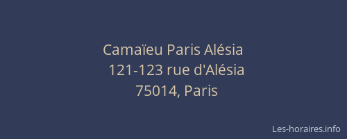 Camaïeu Paris Alésia
