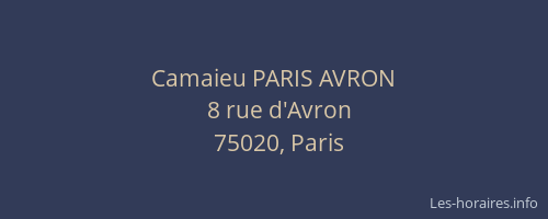 Camaieu PARIS AVRON