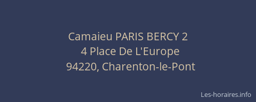 Camaieu PARIS BERCY 2