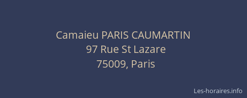Camaieu PARIS CAUMARTIN