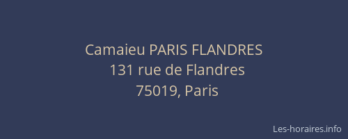 Camaieu PARIS FLANDRES