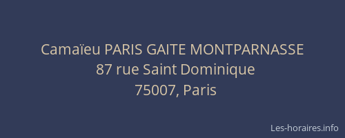 Camaïeu PARIS GAITE MONTPARNASSE