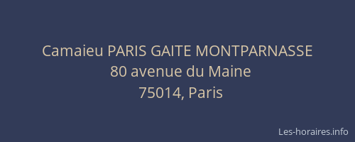 Camaieu PARIS GAITE MONTPARNASSE