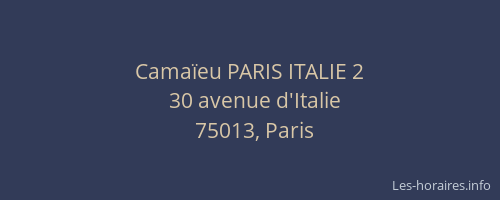Camaïeu PARIS ITALIE 2