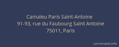 Camaïeu Paris Saint-Antoine