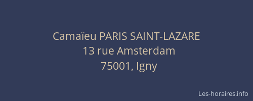 Camaïeu PARIS SAINT-LAZARE