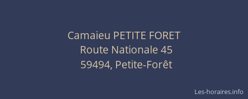 Camaieu PETITE FORET