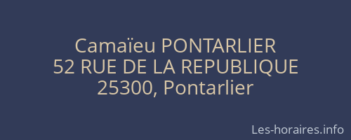 Camaïeu PONTARLIER