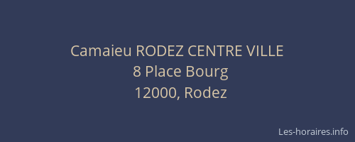 Camaieu RODEZ CENTRE VILLE
