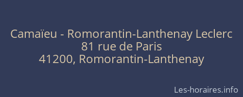 Camaïeu - Romorantin-Lanthenay Leclerc