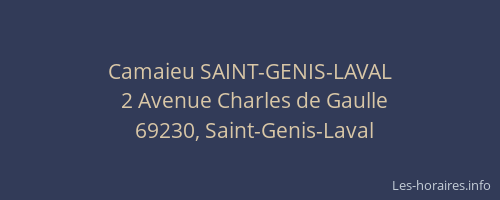 Camaieu SAINT-GENIS-LAVAL