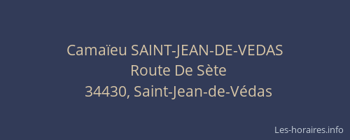 Camaïeu SAINT-JEAN-DE-VEDAS