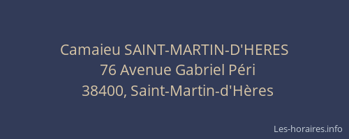 Camaieu SAINT-MARTIN-D'HERES