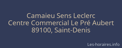 Camaieu Sens Leclerc