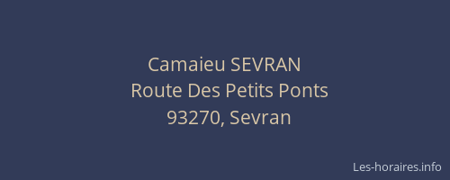 Camaieu SEVRAN