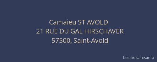 Camaieu ST AVOLD
