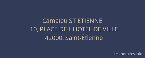 Camaïeu ST ETIENNE