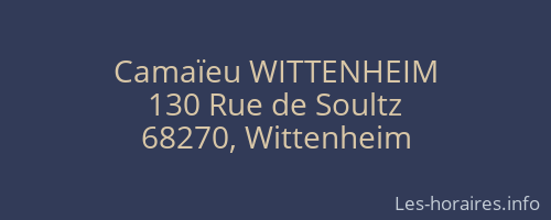 Camaïeu WITTENHEIM