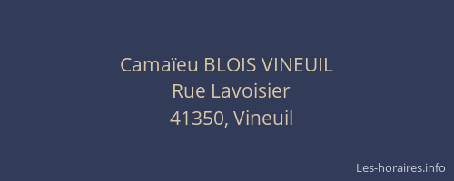 Cama&iuml;eu BLOIS VINEUIL