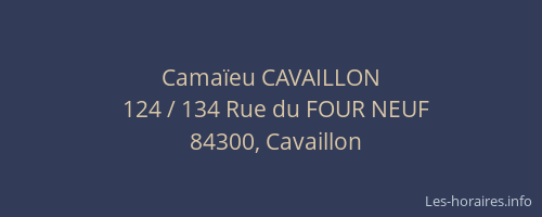 Cama&iuml;eu CAVAILLON