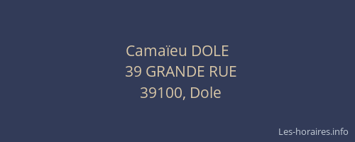Cama&iuml;eu DOLE