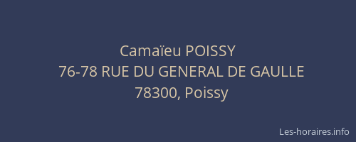 Cama&iuml;eu POISSY