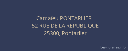 Camaïeu PONTARLIER