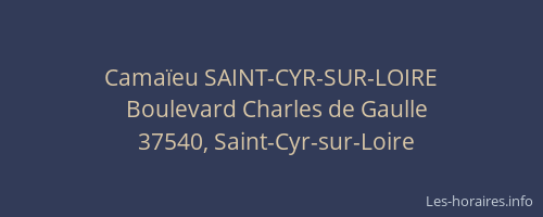 Cama&iuml;eu SAINT-CYR-SUR-LOIRE