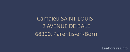 Cama&iuml;eu SAINT LOUIS