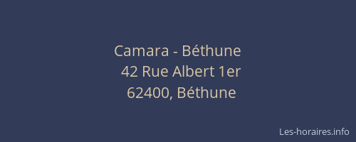 Camara - Béthune