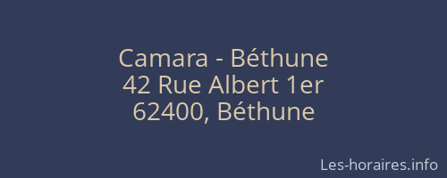 Camara - Béthune