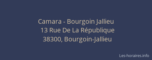 Camara - Bourgoin Jallieu