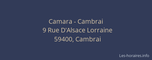 Camara - Cambrai