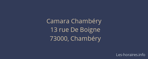 Camara Chambéry