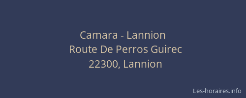 Camara - Lannion